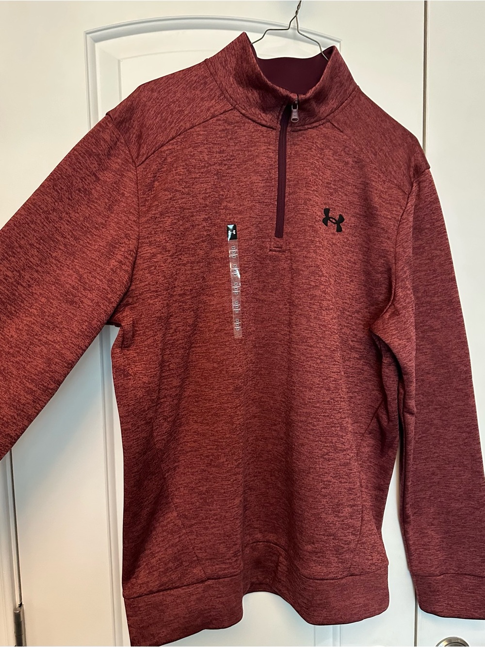 NWT! Under Armour Men's Fleece Twist Quarter-Zip - Maroon Heather